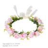 BIUDECO Bridal Floral Crown Wedding Headband Handmade Artificial Flower Headpiece for Bride Hair Accessories Wedding Ceremony view 2