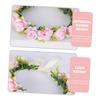 BIUDECO Bridal Floral Crown Wedding Headband Handmade Artificial Flower Headpiece for Bride Hair Accessories Wedding Ceremony view 3
