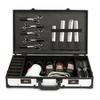 HXYONGN Hairstylist Hair Box Men's Barber Kit Clipper Scissors Leather Case Combination Lock Storage view 3