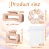 Yuxung 48 Pcs Pink Hair Claw Clips Satin Scrunchies Set for Women Girls view 3