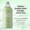 CUSTABLE Bubble Bath Powder - Green (Hinoki Wood Mandarin), Rich & Fluffy Bubbles for Kids & Family, Gentle for Sensitive Skin, Measuring Cup Included, Family Value Size 24.7 oz (700 g) view 2