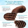 100% Unprocessed Human Hair for Braiding, #27 Honey Blonde Pre-Separated Curly Bulk Hair, 12A Grade Boho Braiding Hair Extensions,Deep Natural Soft Texture, 18 Inch 50g 1 Bundles view 3