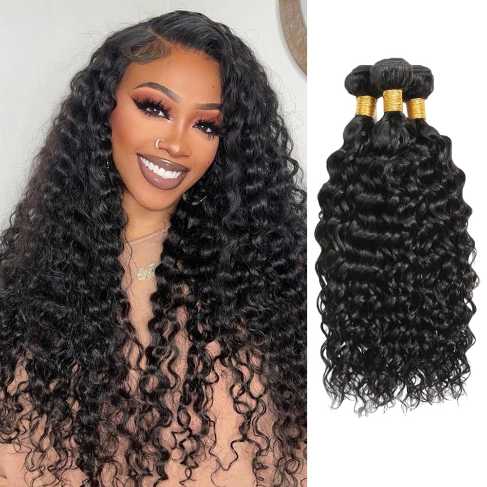 Water Wave Human Hair Bundles Curly Bundles Human Hair for Women 12A