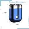 wkao Electric Shaver with Dual Head, Rechargeable Mini for Men, Blue, Portable Fast Charge, Full Body Washable Shaver view 4