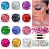 Body Glitter Face Glitter Hair Glitter Gel, 12 Colors Holographic Chunky Glitter Makeup Festival Glitter for Women Girls Teen, Sparkling Face Paint Body Makeup Rave Accessories view 2