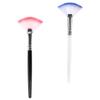 VILLFUL 2pcs Facial Mask Applicator Brush Set, Soft Fan-shaped Makeup Brush Long Handle, White and Black, for Skincare and Facial Mask Application at Home Or Salon view 1