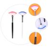VILLFUL 2pcs Facial Mask Applicator Brush Set, Soft Fan-shaped Makeup Brush Long Handle, White and Black, for Skincare and Facial Mask Application at Home Or Salon view 3