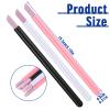 9Pcs Pumice Stone Nail Cuticle Pushers, Black Pink Whit Plastic Handle Cuticle Remover Trimmer Nail Art Pen for Peeling Dead Skin Repairing Household Beauty Salon view 2