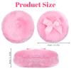 4 Pcs Large Fluffy Powder Puff, Ultra Soft Body Powder Puff for Face & Body, Washable Reusable Makeup Puffs (White/Pink) view 2