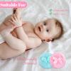 4 Pcs Large Fluffy Powder Puff, Ultra Soft Body Powder Puff for Face & Body, Washable Reusable Makeup Puffs (White/Pink) view 4