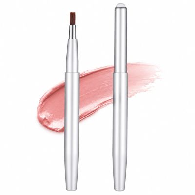 2 Pack Lipstick Brush Retractable Lip Brushes with Cap, Lip Liner Brush Applicator for Women Girls Lipsticks, Lipgloss, Eyeshadow