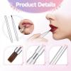 2 Pack Lipstick Brush Retractable Lip Brushes with Cap, Lip Liner Brush Applicator for Women Girls Lipsticks, Lipgloss, Eyeshadow view 4