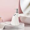 IMIKEYA Refillable Lotion Pump Bottle for Body Wash and Hand Soap, 500ml White Vacuum Dispenser Suitable for Bathroom and Travel Use view 4