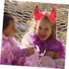 RUNROTOO Devil Horns Headband 2pcs Red Sequins Party Hairband Halloween Costume Decorative Hair Hoop for Women and Teens view 4