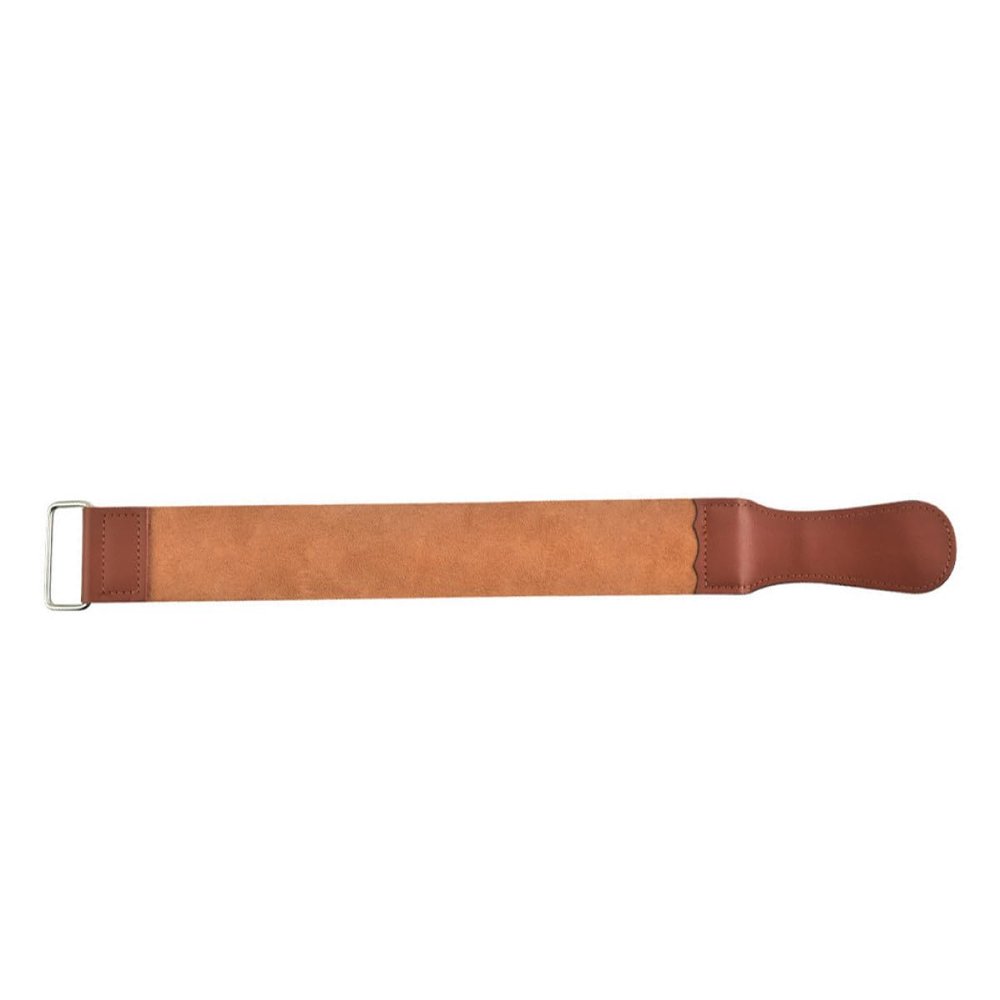 OSALADI Double-sided Leather Razor Strop Sharpening Strap for Home Use Shaver, Straight Razor Holder with Buckle, Convenient Hair Removal Tool for Mens Shaving Accessories
