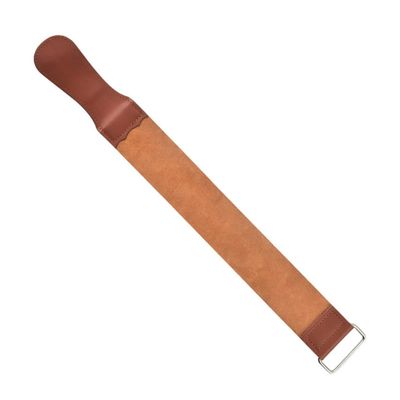 TEHAUX Dual-sided Sharpening Strap Razor Strop Barber Accessories Professional Manual Shaver Sharpening Tool for Home and Salon Use Brown