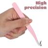 3PCS Lash Cluster Tweezer Kit for DIY Individual Eyelash Clusters, Lash Extension Tweezers for False Lashes, Lashes Applicator Tool, Nonstick Lash-Applicator Tweezer Tools view 4