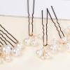12 Pcs Bridal Hair Accessories Pearl Hair Pins Wedding Pearl U Shape Barrette for Brides Bridesmaid Women view 3