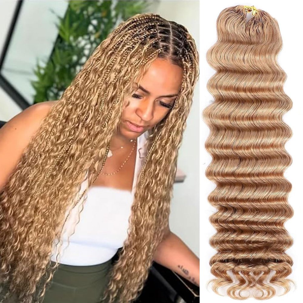 Ustar Deep Wave Human Crochet Hair(#27-220g, 22 Inch)