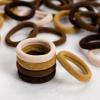 100 Pcs Baby Hair Ties, Cotton Hair Ties for Girls and Kids, Multicolor Small Seamless Hair Bands Elastic Ponytail Holders Kids Toddler (Mixed Tan) view 2