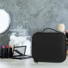 HEANUJJ Portable Travel Toiletry Cosmetics Bag Black, Handheld Multi-layer Makeup Pouch Organizer for Women, Lightweight Cosmetic Storage Case for Travel and Daily Use view 2