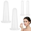 4Pcs Silicone Facial Cupping Set, Mini Facial Massage Cups, Face Massager Helper Skin Care Neck Back Eyes Massaging Cup for Body, Face, Neck, Back, and Eye view 1