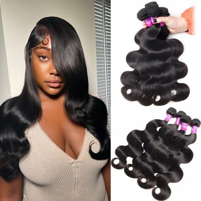 12A Human Hair Bundles 18 20 22 22 Inch Body Wave Bundles Human Hair