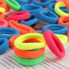 100 Pcs Baby Hair Ties, Cotton Hair Ties for Girls and Kids, Multicolor Small Seamless Hair Bands Elastic Ponytail Holders Kids Toddler (Neon Yellow) view 2