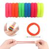 100 Pcs Baby Hair Ties, Cotton Hair Ties for Girls and Kids, Multicolor Small Seamless Hair Bands Elastic Ponytail Holders Kids Toddler (Neon Yellow) view 3