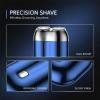 Tressify Portable Electric Shaver For Men, Blue Dual-Head With Usb Charging, Waterproof, Compact, Travel Friendly, Low Noise, Gift Idea view 3