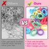 100 Pcs Baby Hair Ties, Cotton Hair Ties for Girls and Kids, Multicolor Small Seamless Hair Bands Elastic Ponytail Holders Kids Toddler (Tan) view 2