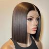 oulaer Blunt Cut Bob Wig Human Hair Wear And Go Straight Short Bob Wigs For Women Pre Plucked 13x6 HD Lace Wig Glueless Natural Hairline Wigs 150% Density 16Inch view 2