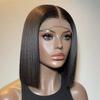 oulaer Blunt Cut Bob Wig Human Hair Wear And Go Straight Short Bob Wigs For Women Pre Plucked 13x6 HD Lace Wig Glueless Natural Hairline Wigs 150% Density 16Inch view 3