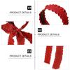 SILENRADAWN 2pcs Red Ribbon Hairbands Long Ties Womens Hair Hoops Headbands Stylish Hair Accessories for Daily Wear and Decoration view 3
