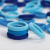 100 Pcs Baby Hair Ties, Cotton Hair Ties for Girls and Kids, Multicolor Small Seamless Hair Bands Elastic Ponytail Holders Kids Toddler (Mixed Blue) view 2