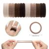 100 Pcs Baby Hair Ties, Cotton Hair Ties for Girls and Kids, Multicolor Small Seamless Hair Bands Elastic Ponytail Holders Kids Toddler (Mixed Light Tan) view 3
