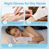12-Pack White Cotton Gloves, for Dry Hands Sleeping Eczema Care and Night-Time Moisturizing, Unisex Soft Sleep Elastic SPA Glove Set, Arts Crafts, Wedding, Halloween Costumes, Jewellery Inspection view 3