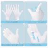 12-Pack White Cotton Gloves, for Dry Hands Sleeping Eczema Care and Night-Time Moisturizing, Unisex Soft Sleep Elastic SPA Glove Set, Arts Crafts, Wedding, Halloween Costumes, Jewellery Inspection view 4