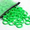 100 Pcs Baby Hair Ties, Cotton Hair Ties for Girls and Kids, Multicolor Small Seamless Hair Bands Elastic Ponytail Holders Kids Toddler (Neon Green) view 1