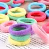 100 Pcs Baby Hair Ties, Cotton Hair Ties for Girls and Kids, Multicolor Small Seamless Hair Bands Elastic Ponytail Holders Kids Toddler (Light Green) view 4
