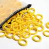 100 Pcs Baby Hair Ties, Cotton Hair Ties for Girls and Kids, Multicolor Small Seamless Hair Bands Elastic Ponytail Holders Kids Toddler (Yellow) view 1