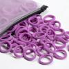 100 Pcs Baby Hair Ties, Cotton Hair Ties for Girls and Kids, Multicolor Small Seamless Hair Bands Elastic Ponytail Holders Kids Toddler (Lilac) view 1