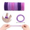 100 Pcs Baby Hair Ties, Cotton Hair Ties for Girls and Kids, Multicolor Small Seamless Hair Bands Elastic Ponytail Holders Kids Toddler (Lilac) view 2
