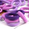 100 Pcs Baby Hair Ties, Cotton Hair Ties for Girls and Kids, Multicolor Small Seamless Hair Bands Elastic Ponytail Holders Kids Toddler (Lilac) view 3