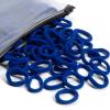 100 Pcs Baby Hair Ties, Cotton Hair Ties for Girls and Kids, Multicolor Small Seamless Hair Bands Elastic Ponytail Holders Kids Toddler (Royal Blue) view 1
