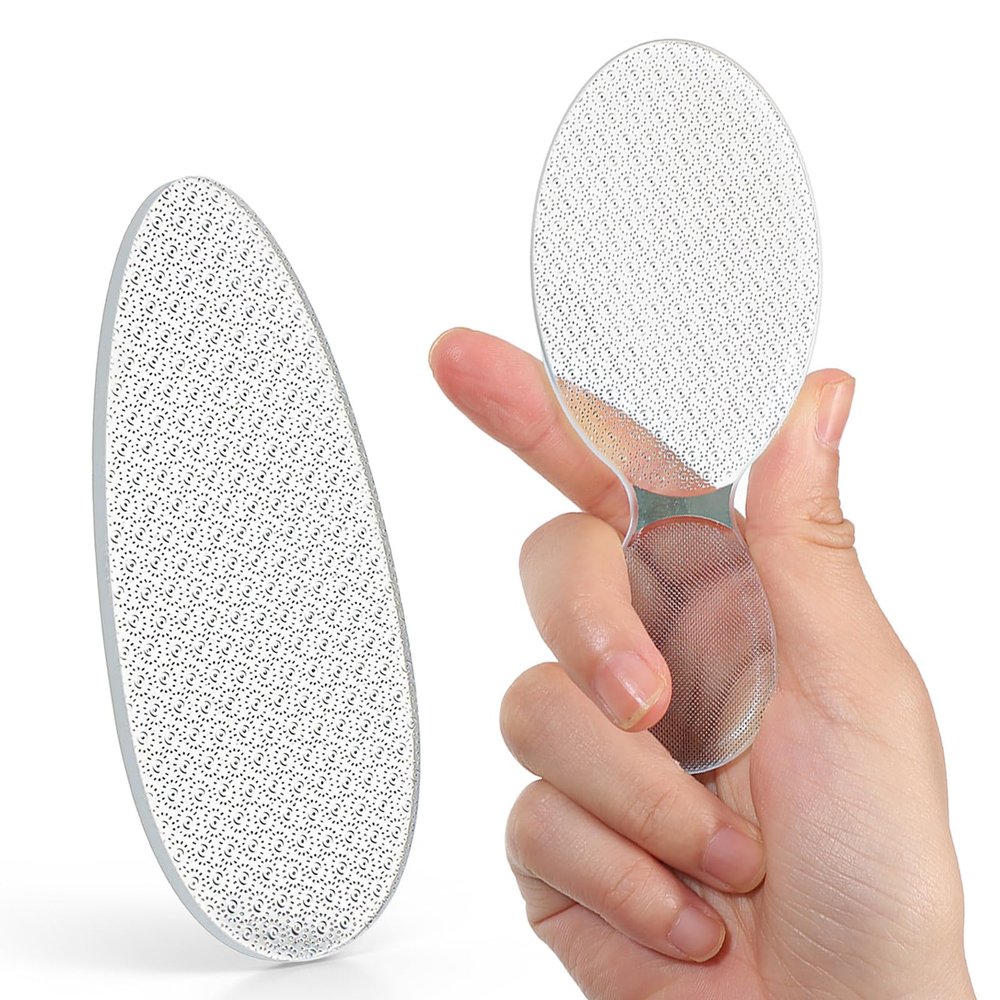 2 Pack Foot File Callus Remover for Hard Skin, Cracked Heels, Foot File with Nano-Level Grinding Points, Foots Care Pedicure Tool, Immediately Reduces calluses and Corns (Transparent)