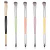 5 Pcs Small Eyeshadow Brush, Eye Makeup Brush Double Ended Eyeshadow Brushes for Eyes Professional Fluffy Blending Brushes for Makeup Liquid, Cream, Powder Concealer Eyeliner Brows view 1