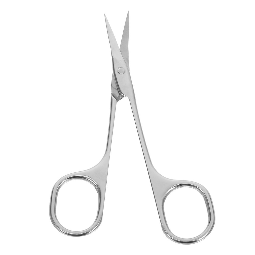 BELLIFFY Stainless Steel Eyebrow Scissors and Facial Hair Trimmer, Small Reusable Precision Grooming Tool for Men and Women, Professional Eyelash and Beard Shaper for Home and Salon Use