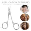 BELLIFFY Stainless Steel Eyebrow Scissors and Facial Hair Trimmer, Small Reusable Precision Grooming Tool for Men and Women, Professional Eyelash and Beard Shaper for Home and Salon Use view 3