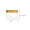 Housoutil 12pcs 50ml Pet Face Cream Containers with 47mm Gold Aluminum Lids, Refillable Cosmetics Bottles for Travel Storage and Multipurpose Sub Packaging view 2